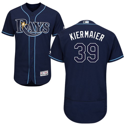 Rays #39 Kevin Kiermaier Dark Blue Flexbase Authentic Collection Stitched MLB Jersey - Click Image to Close